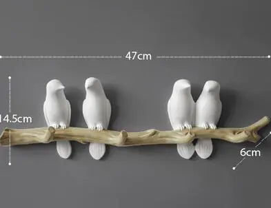 Chic Bird Wall Hooks - Artistic Home Accent