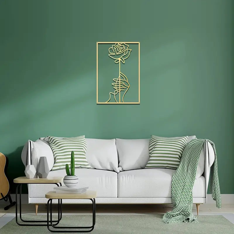 Thickened Modern Metal Line Art Wall Decor (1pc)