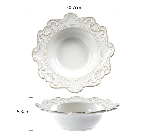 Elegant Baroque Porcelain Dinner Set