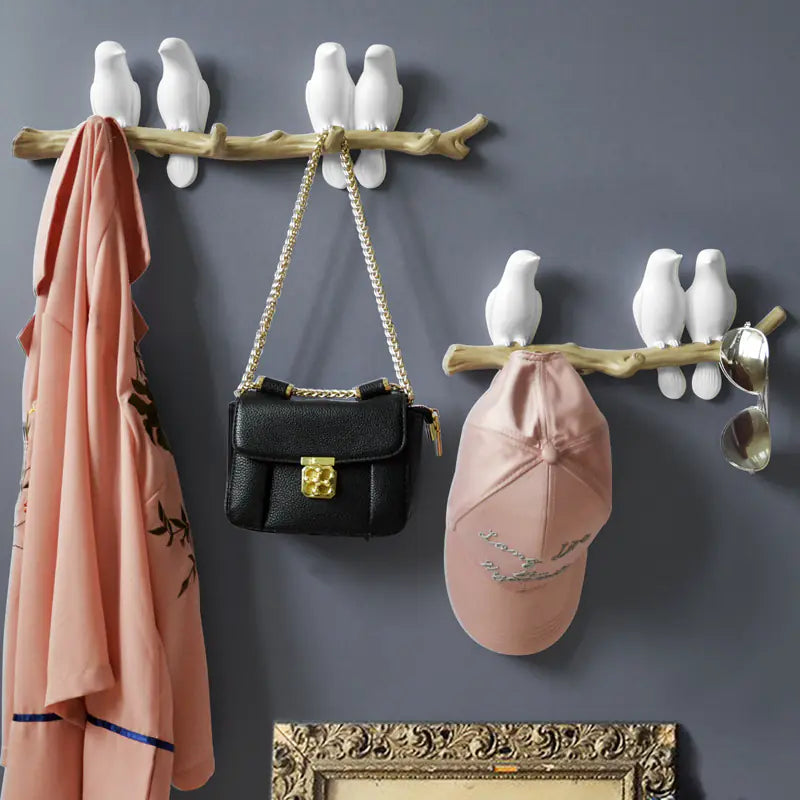 Chic Bird Wall Hooks - Artistic Home Accent