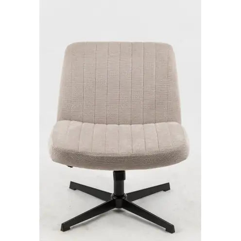 Comfy Swivel Task Chair, Armless Fabric Desk Chair with Wheels