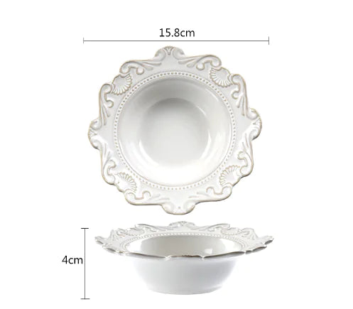 Elegant Baroque Porcelain Dinner Set