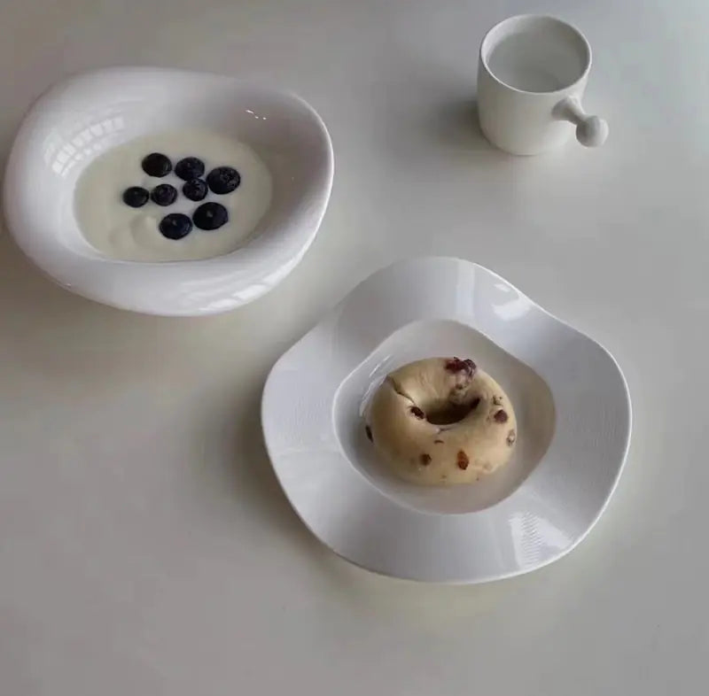 Ceramic Dish Set for Snacks and Seasoning Plates