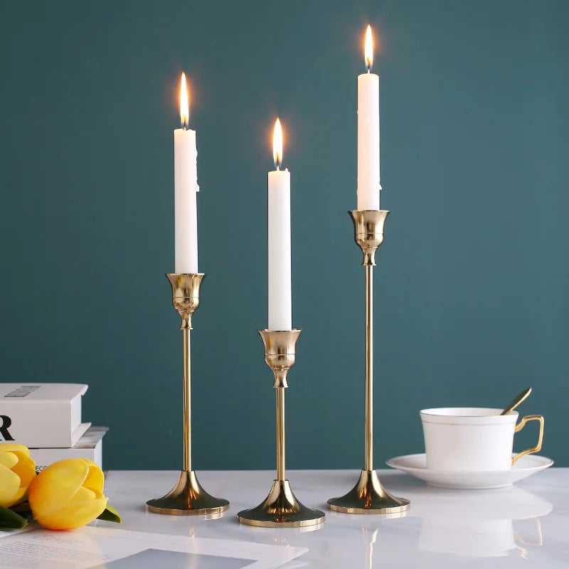 Classic Antique Gold Candle Holder