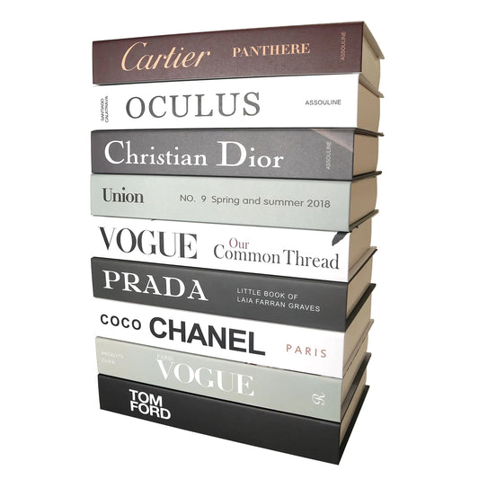 SPShadow 9 Elegant Faux Books Set for Modern Decor