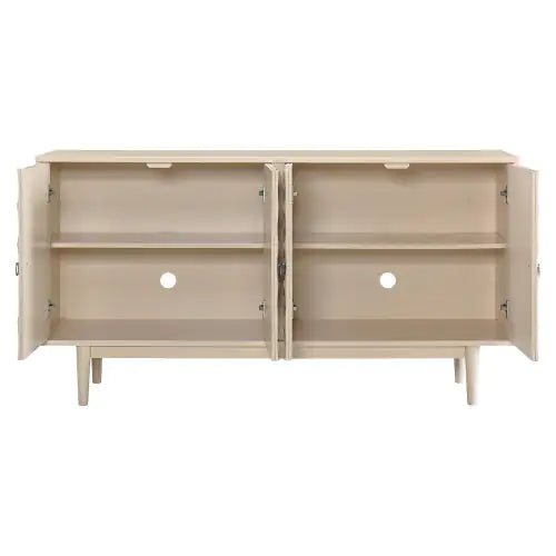 Sleek 4-Door Almond Sideboard