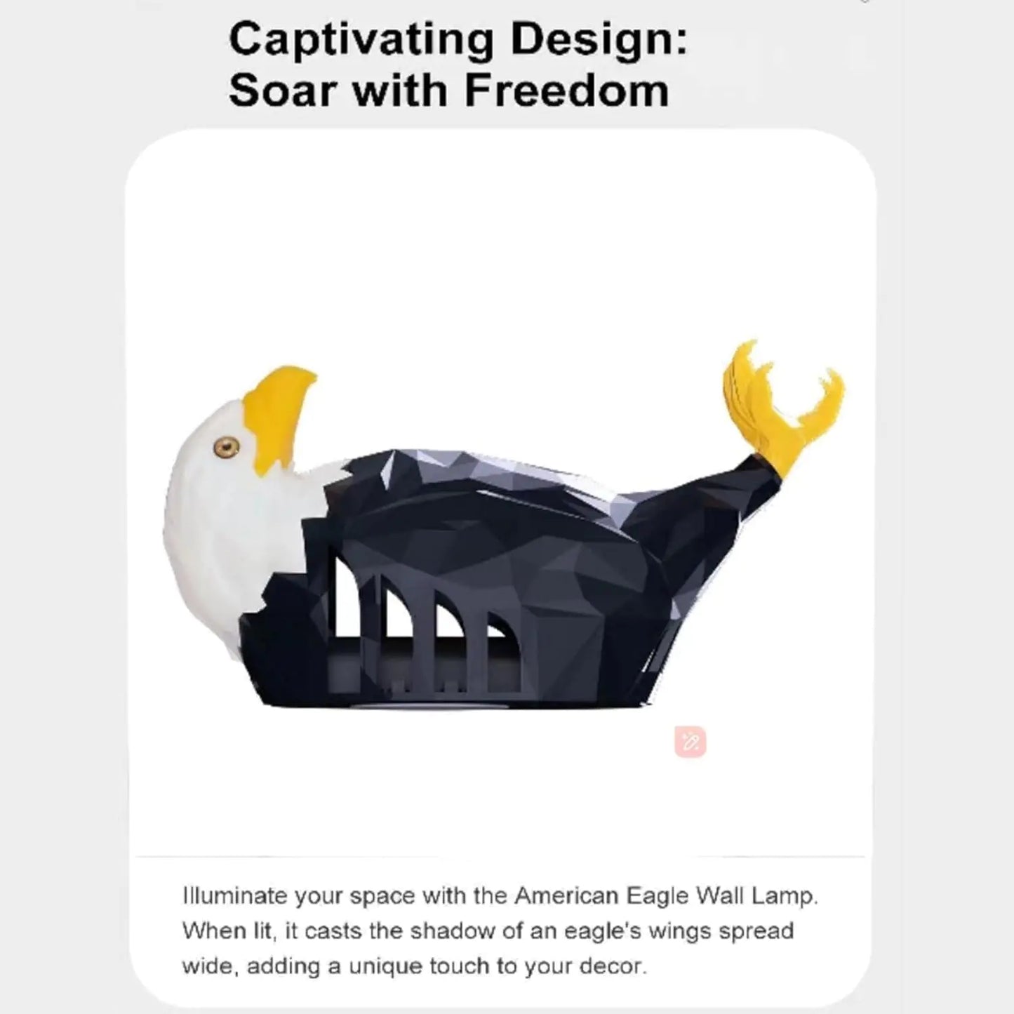 Eagle wall lamp indoor magnetic suction(private listing U2792714)