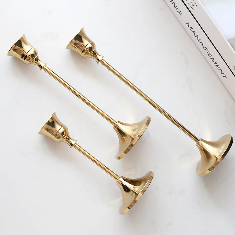 Classic Antique Gold Candle Holder