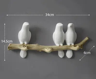 Chic Bird Wall Hooks - Artistic Home Accent