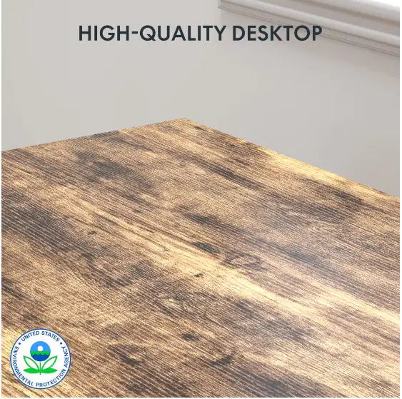 Brown Wood 55" Home Office Desk