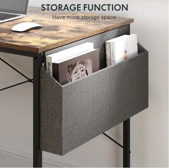 Brown Wood 55" Home Office Desk