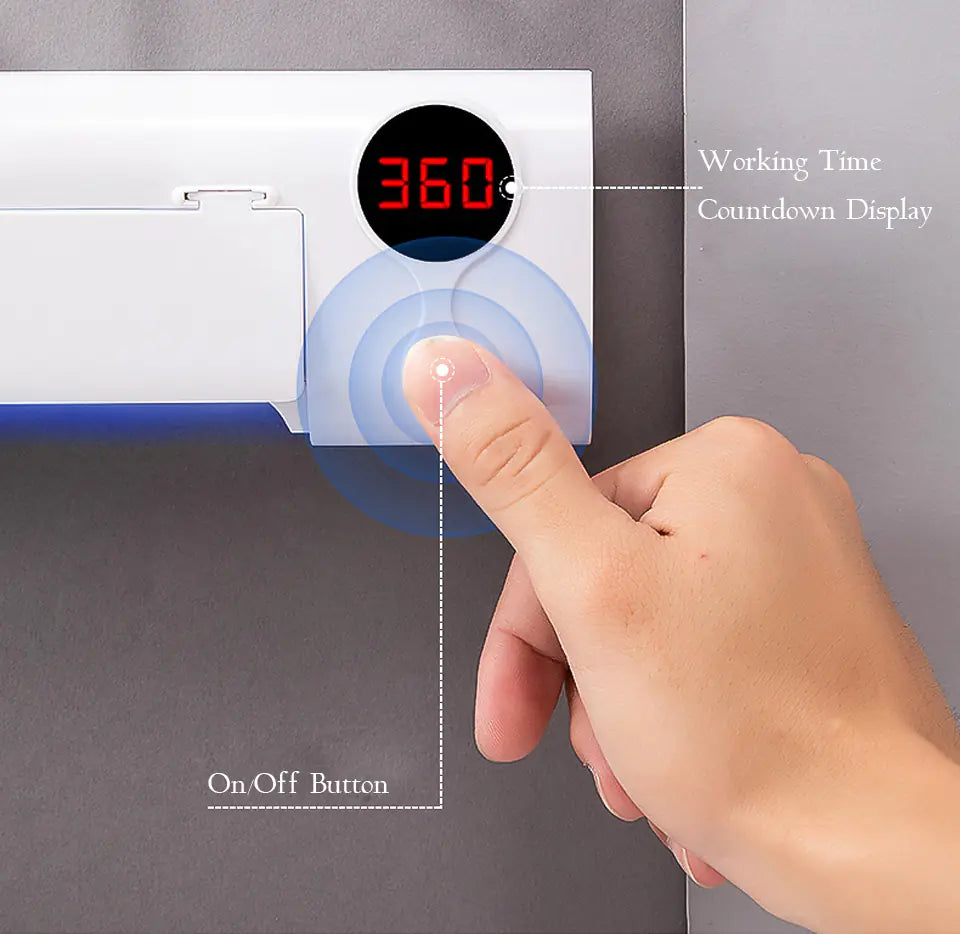 Wall-Mounted Toothpaste Dispenser with UV Toothbrush Holder
